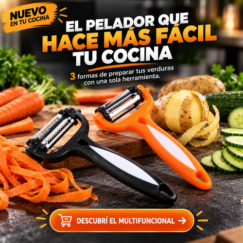 PREPMASTER 3 EN 1™ El pelador multifunción que simplifica tu cocina.