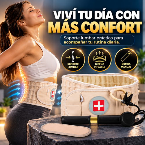LumbarFlex Pro™ – Cinturón Lumbar Inflable